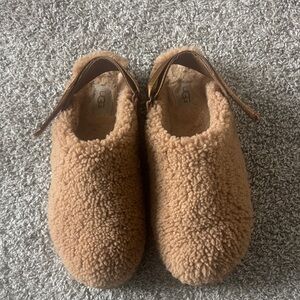 UGG Brown Shearling Slip-Ons
